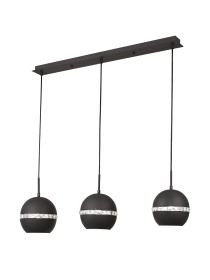 Andrea Graphite Crystal Ceiling Lights Diyas Multiple Crystal Pendants
